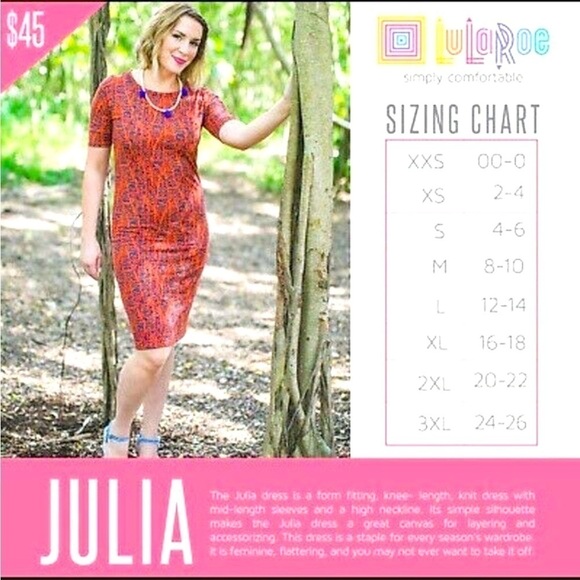 NWT LulaRoe Julia Floral Multicolor Dress Size SMALL - Picture 3 of 6